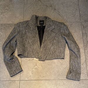 H&M Charcoal Cropped Blazer